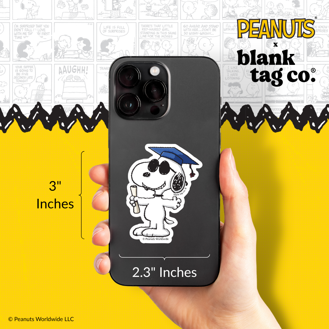 Peanuts® Waterproof Sticker - Snoopy With A Diploma