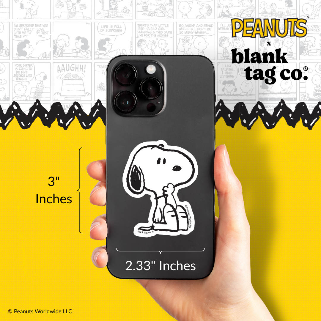Peanuts® Waterproof Sticker - Confused Snoopy