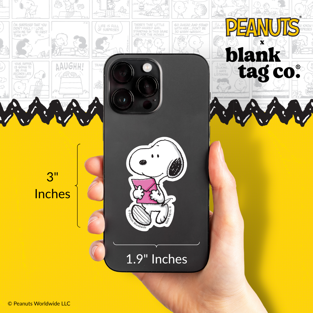 Peanuts® Waterproof Sticker - Snoopy With A Letter