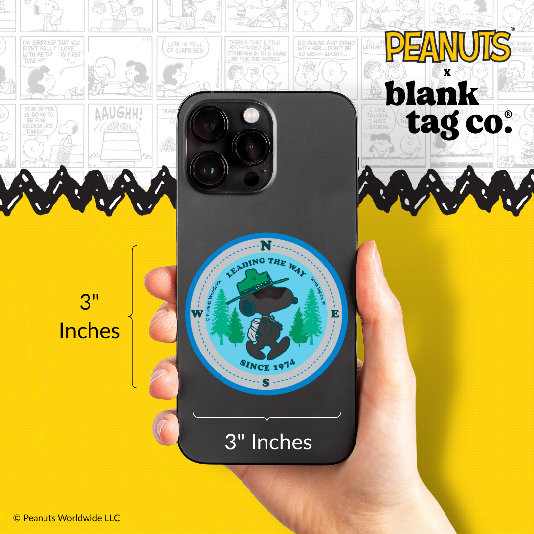 Peanuts® Waterproof Sticker - Leading The Way Beagles Scouts Badge