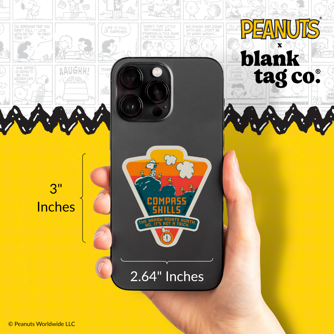 Peanuts® Waterproof Sticker - Compass Skills Badge