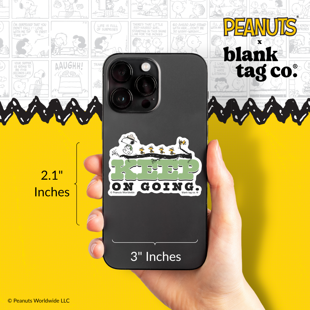 Peanuts® Waterproof Sticker - Keep On Going