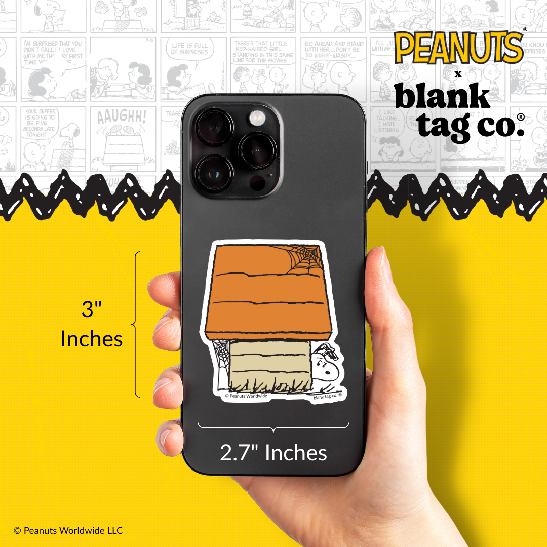 Peanuts® Waterproof Sticker - Snoopy Hiding (Halloween)