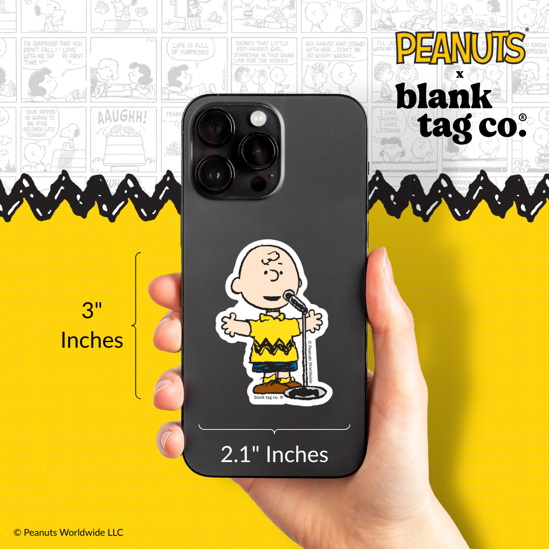 Peanuts® Waterproof Sticker - Charlie Brown Singing