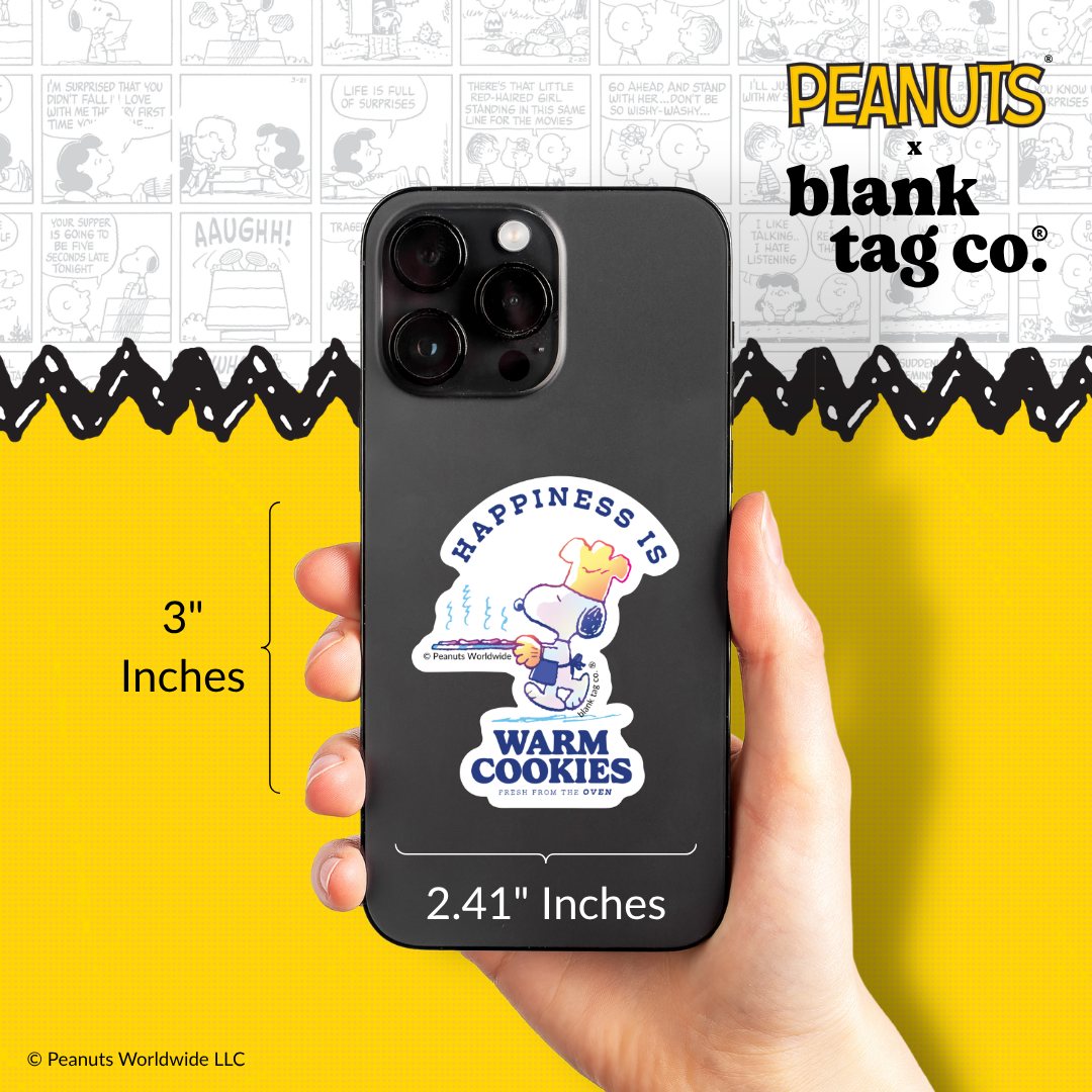 Peanuts® Waterproof Sticker - Happiness Is Warm Cookies