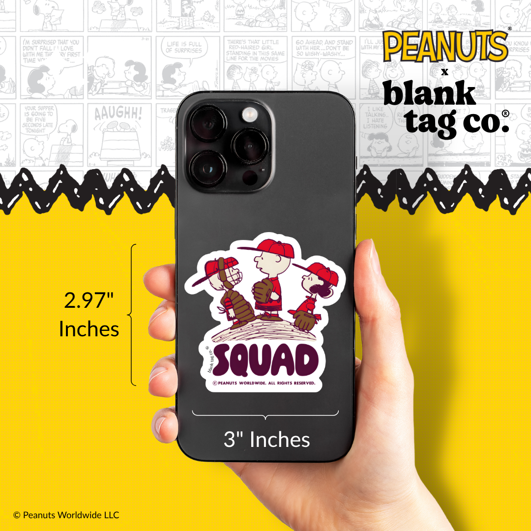 Peanuts® Waterproof Sticker - Baseball Squad