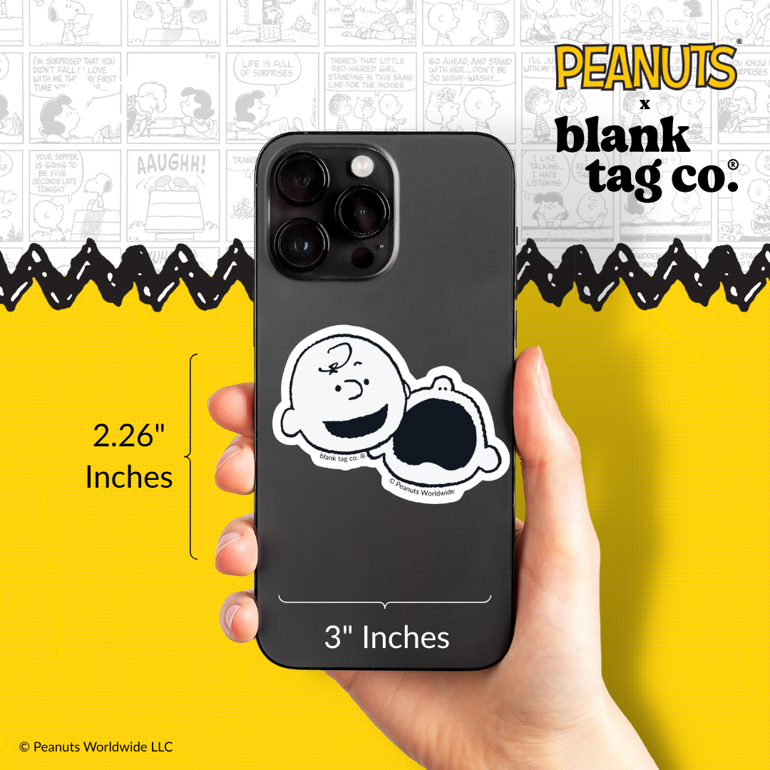 Peanuts® Waterproof Sticker - Laughing and Crying Charlie Brown