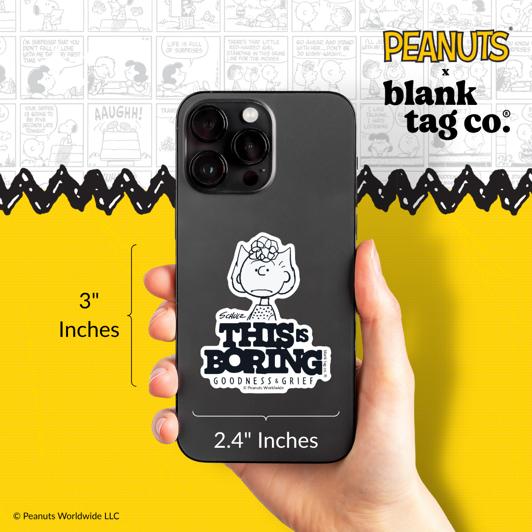 Peanuts® Waterproof Sticker - This Is Boring