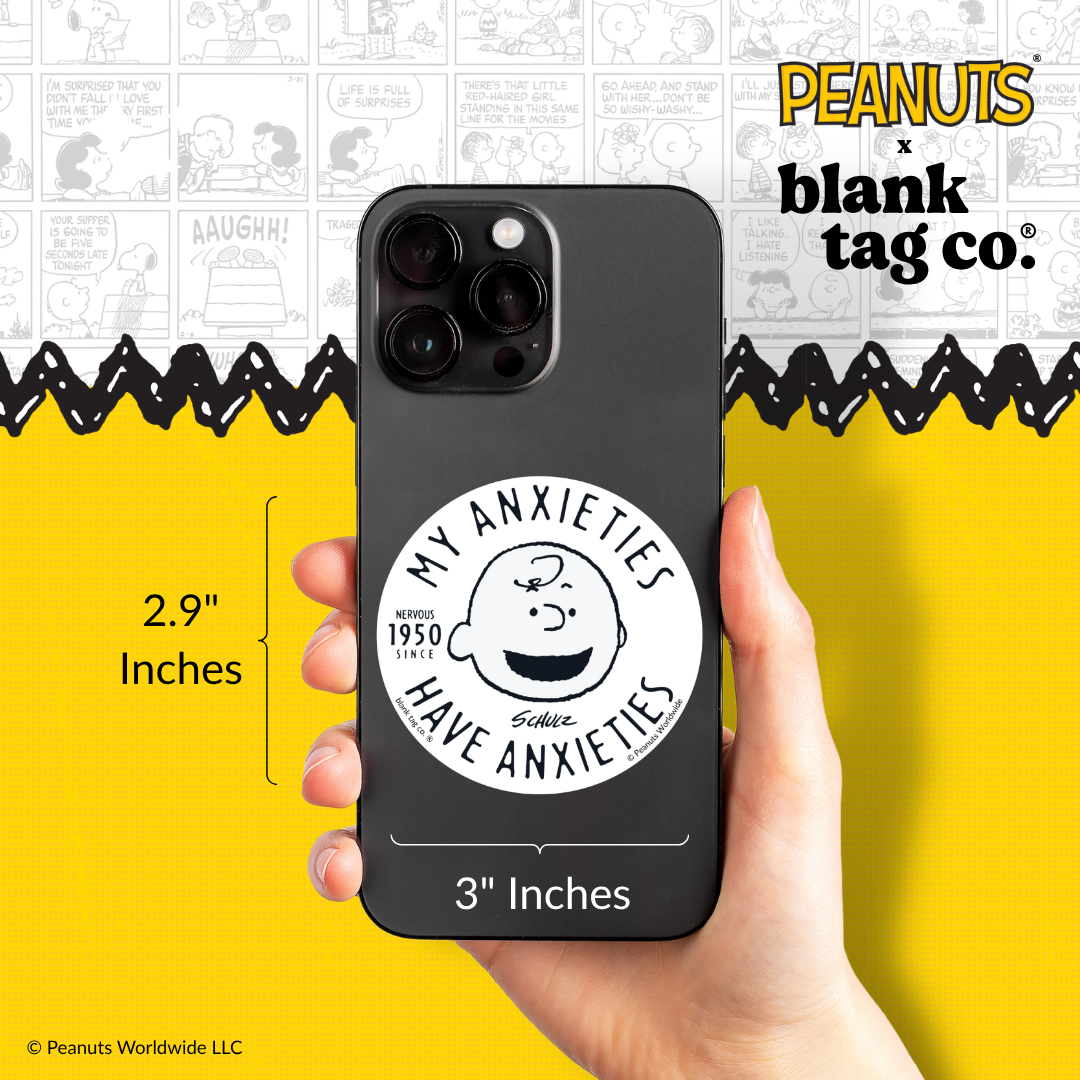 Peanuts® Waterproof Sticker - My Anxieties Have Anxieties