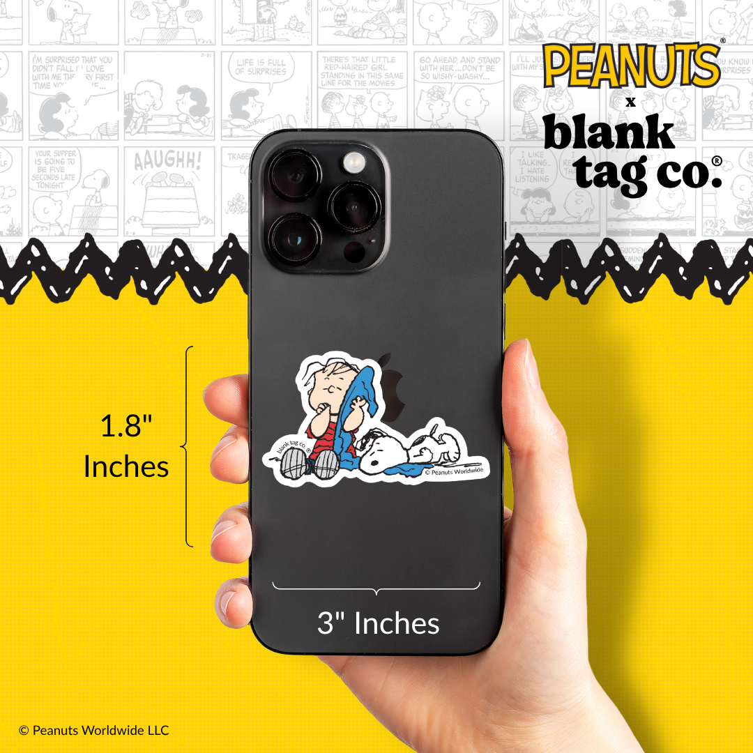 Peanuts® Waterproof Sticker - Linus and Snoopy