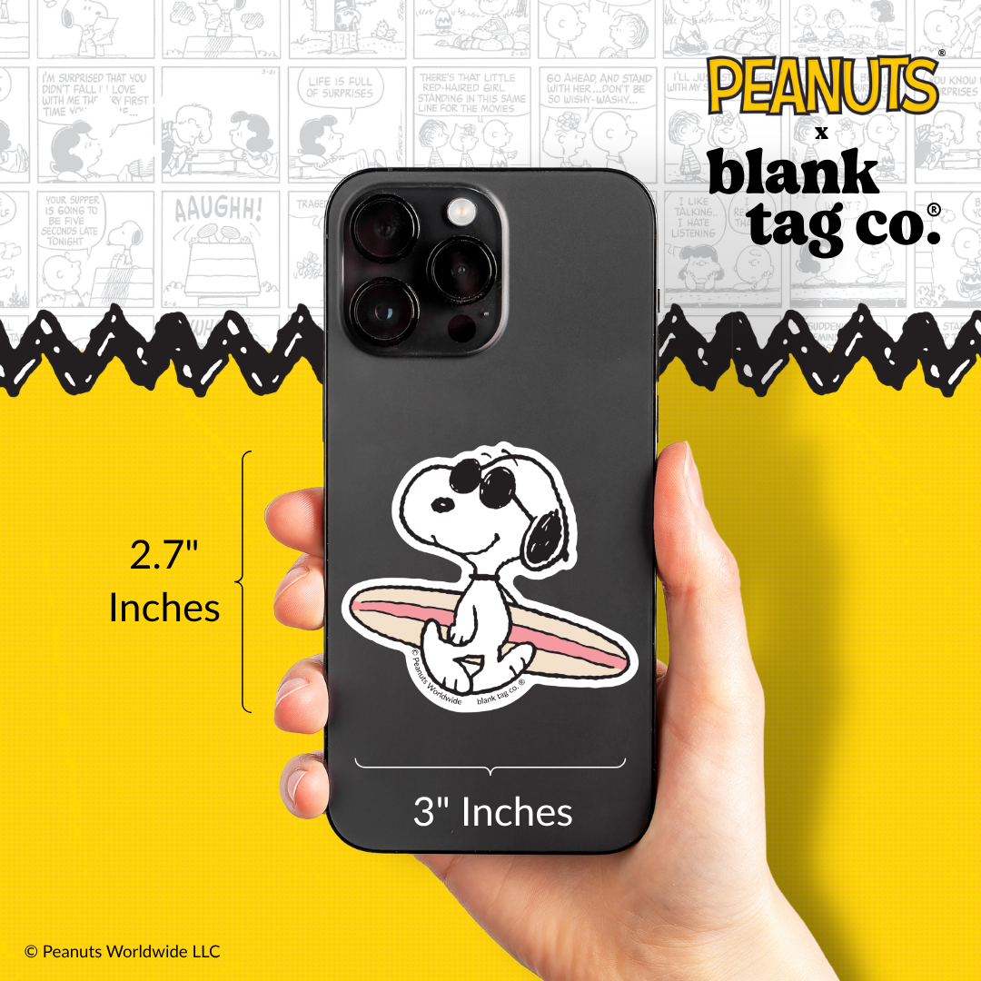 Peanuts® Waterproof Sticker - Snoopy Going Surfing