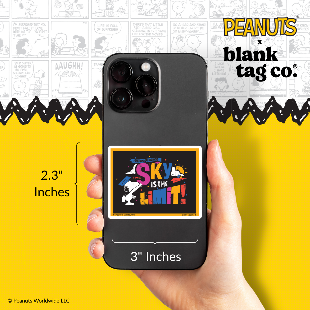 Peanuts® Waterproof Sticker - Sky Is The Limit Graduation