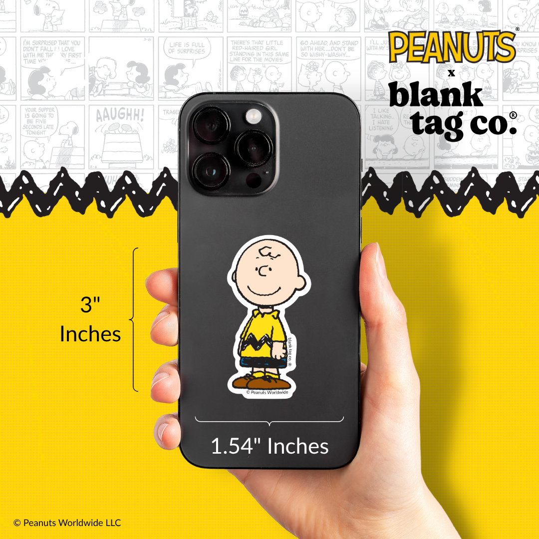 Peanuts® Waterproof Sticker - Charlie Brown