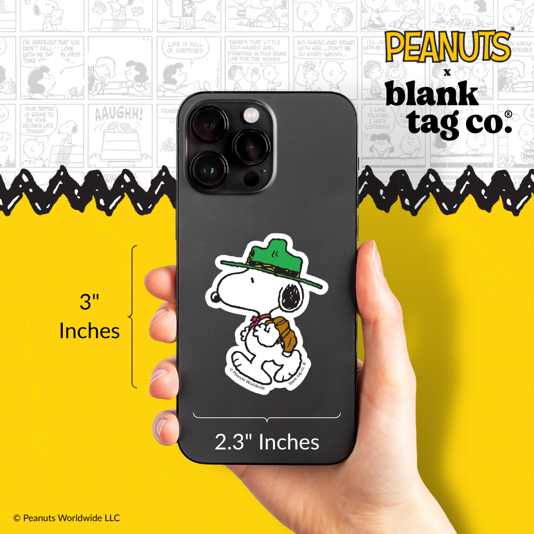 Peanuts® Waterproof Sticker - Walking Beagle Scout Snoopy