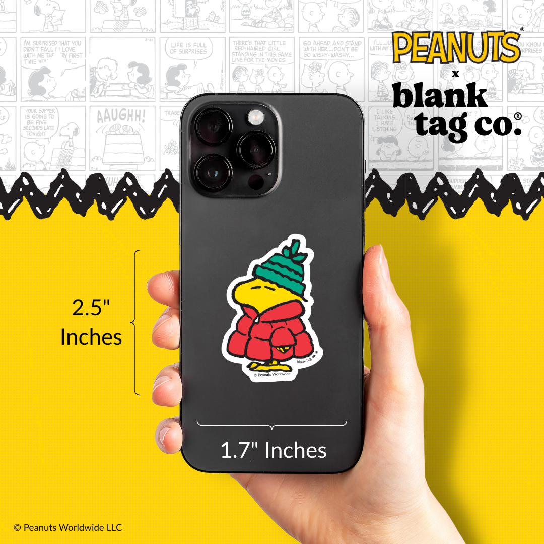 Peanuts® Waterproof Sticker - Woodstock With A Puffy Jacket