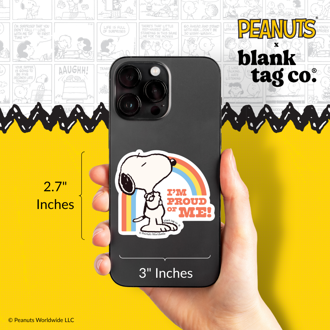 Peanuts® Waterproof Sticker - I'm Proud Of Me
