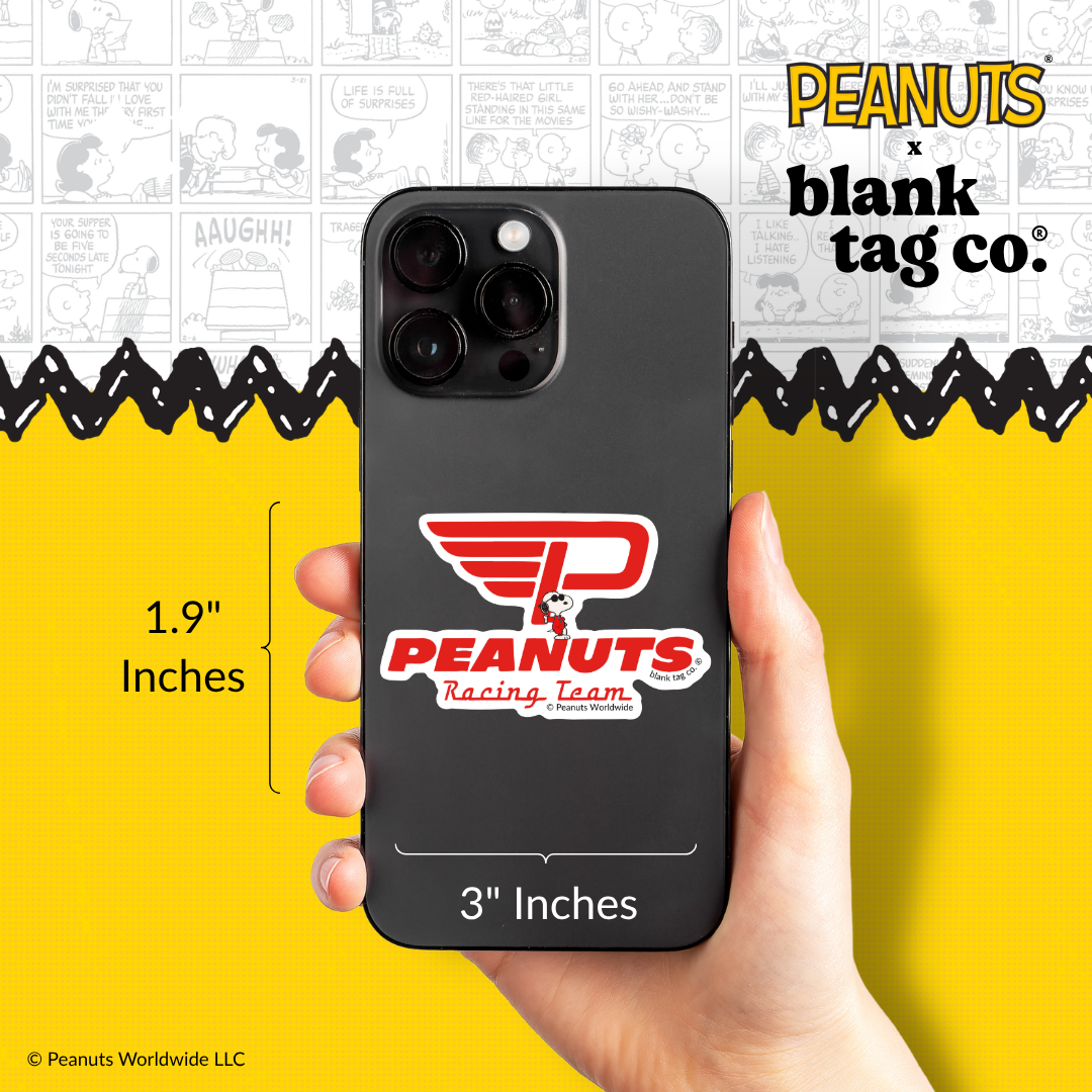 Peanuts® Waterproof Sticker - Peanuts Racing Team