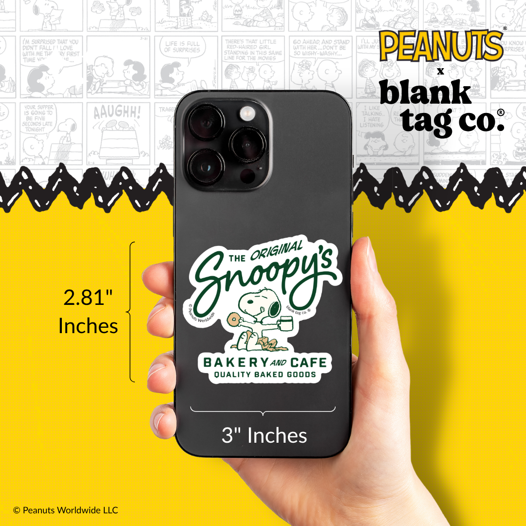 Peanuts® Waterproof Sticker - Snoopy's Cafe