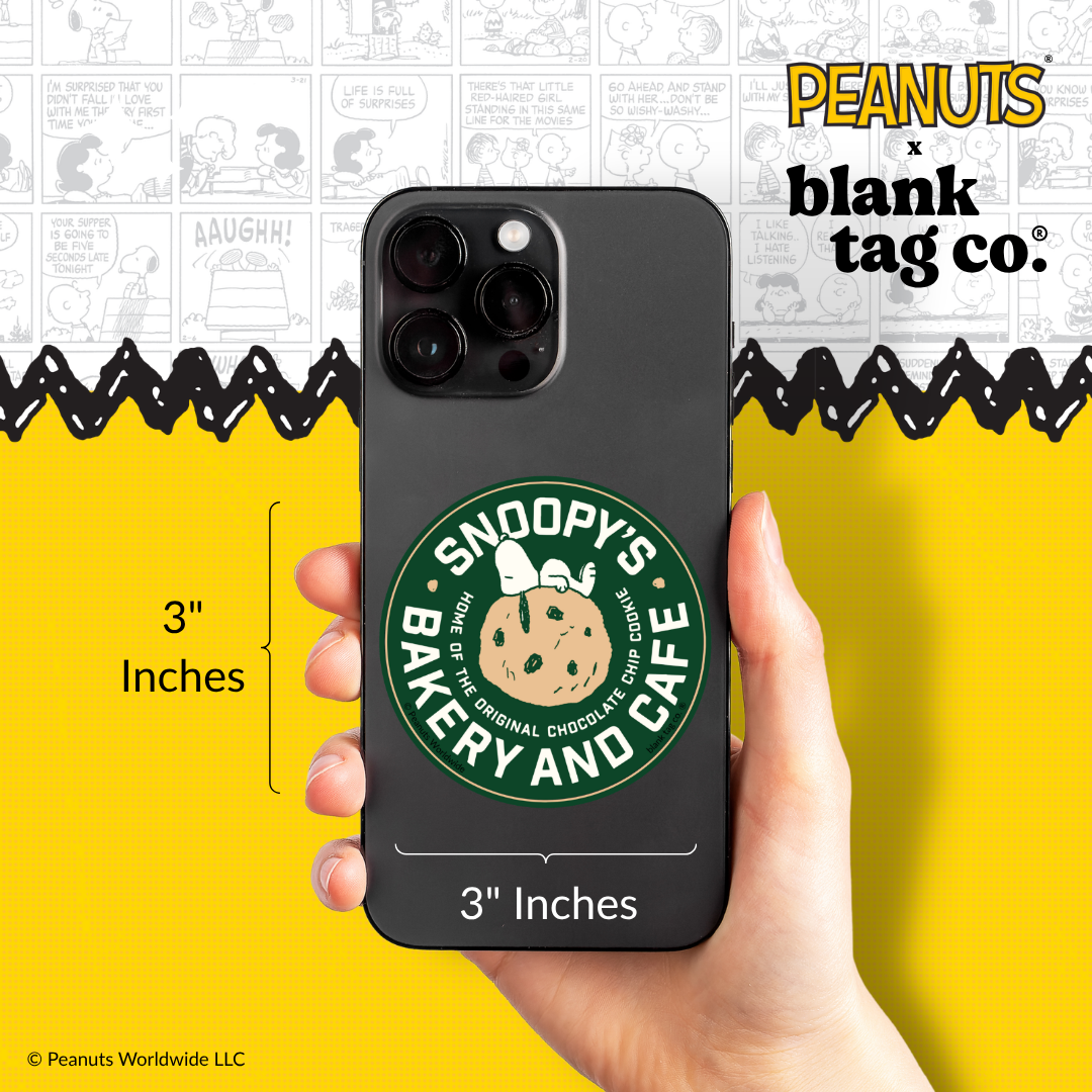 Peanuts® Waterproof Sticker - Snoopy's Bakery and Cafe