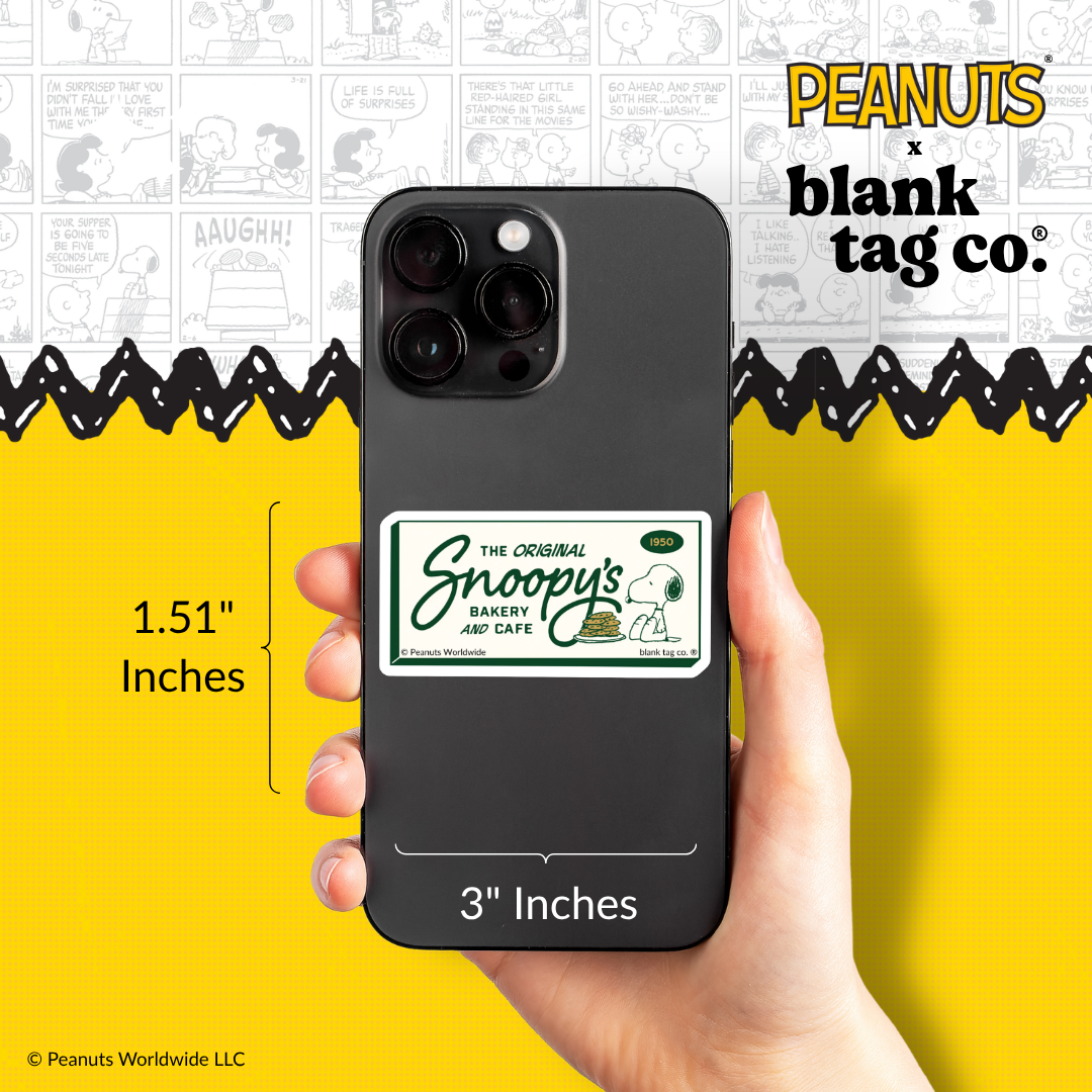 Peanuts® Waterproof Sticker - Snoopy's Cafe Billboard