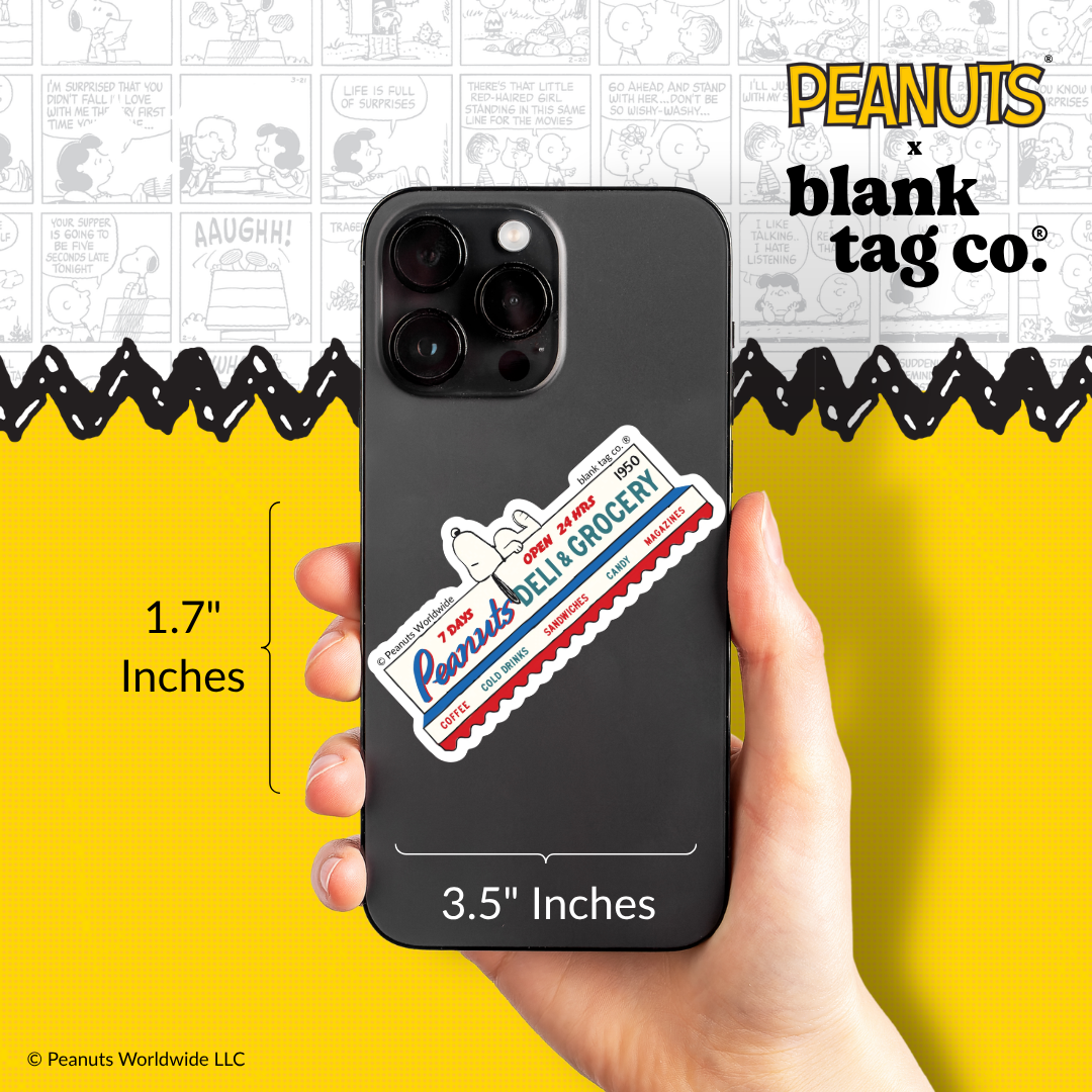 Peanuts® Waterproof Sticker - Peanut's Deli & Grocery Billboard