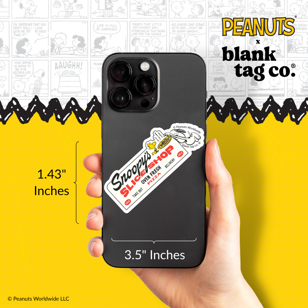 Peanuts® Waterproof Sticker - Snoopy's Pizza Billboard