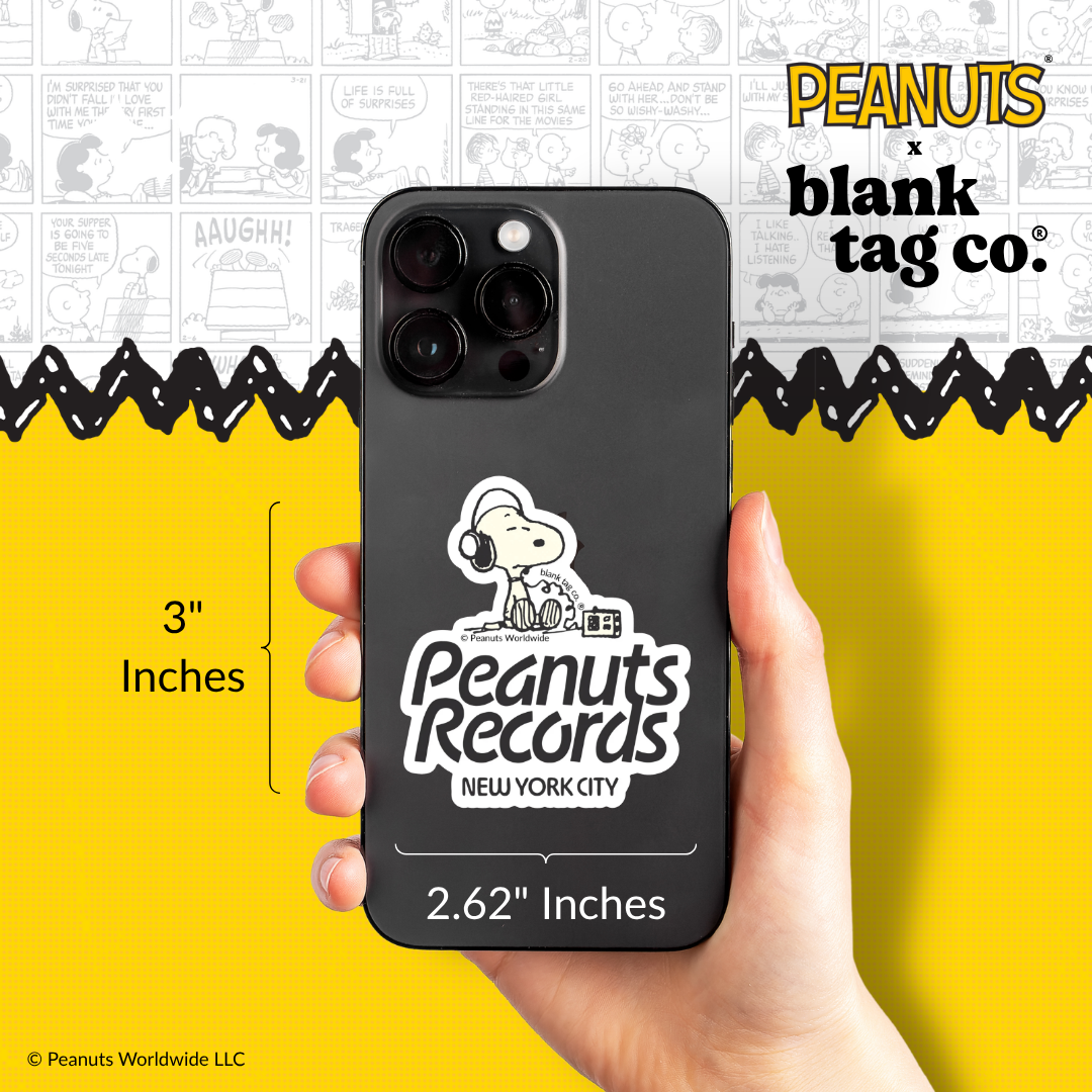 Peanuts® Waterproof Sticker - Peanuts Records