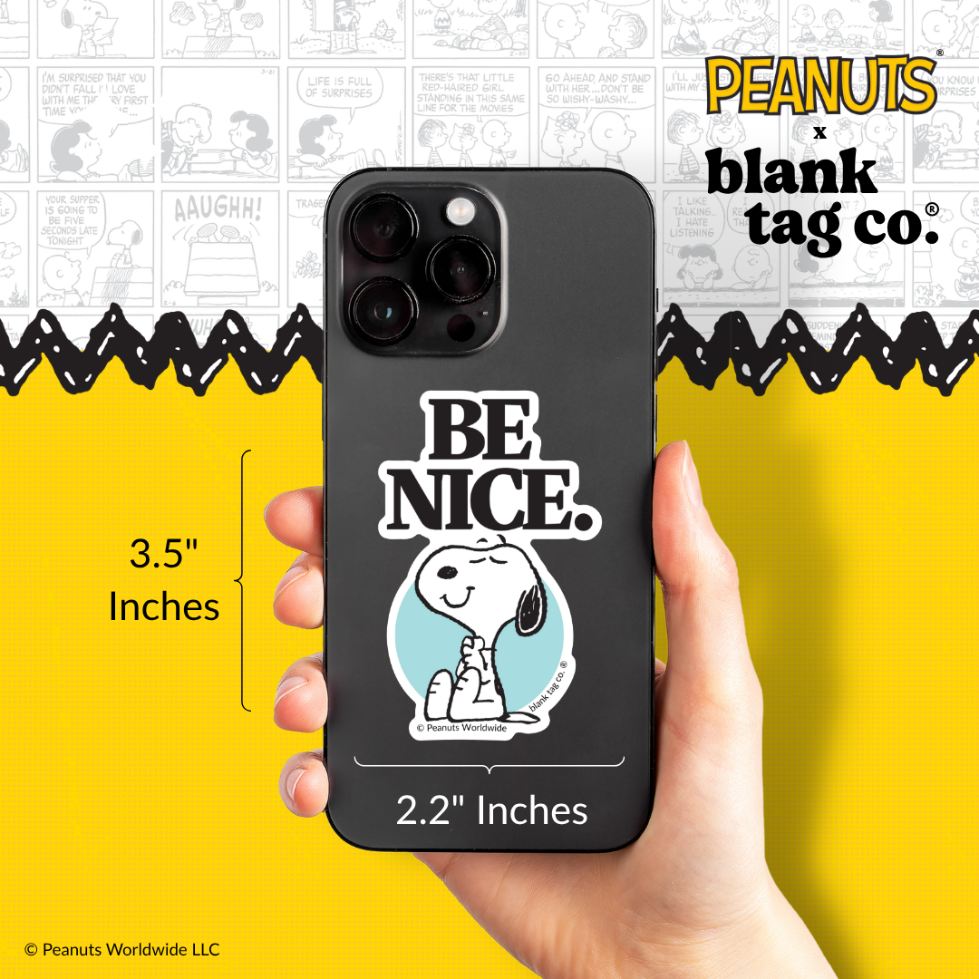 Peanuts® Waterproof Sticker - Be Nice