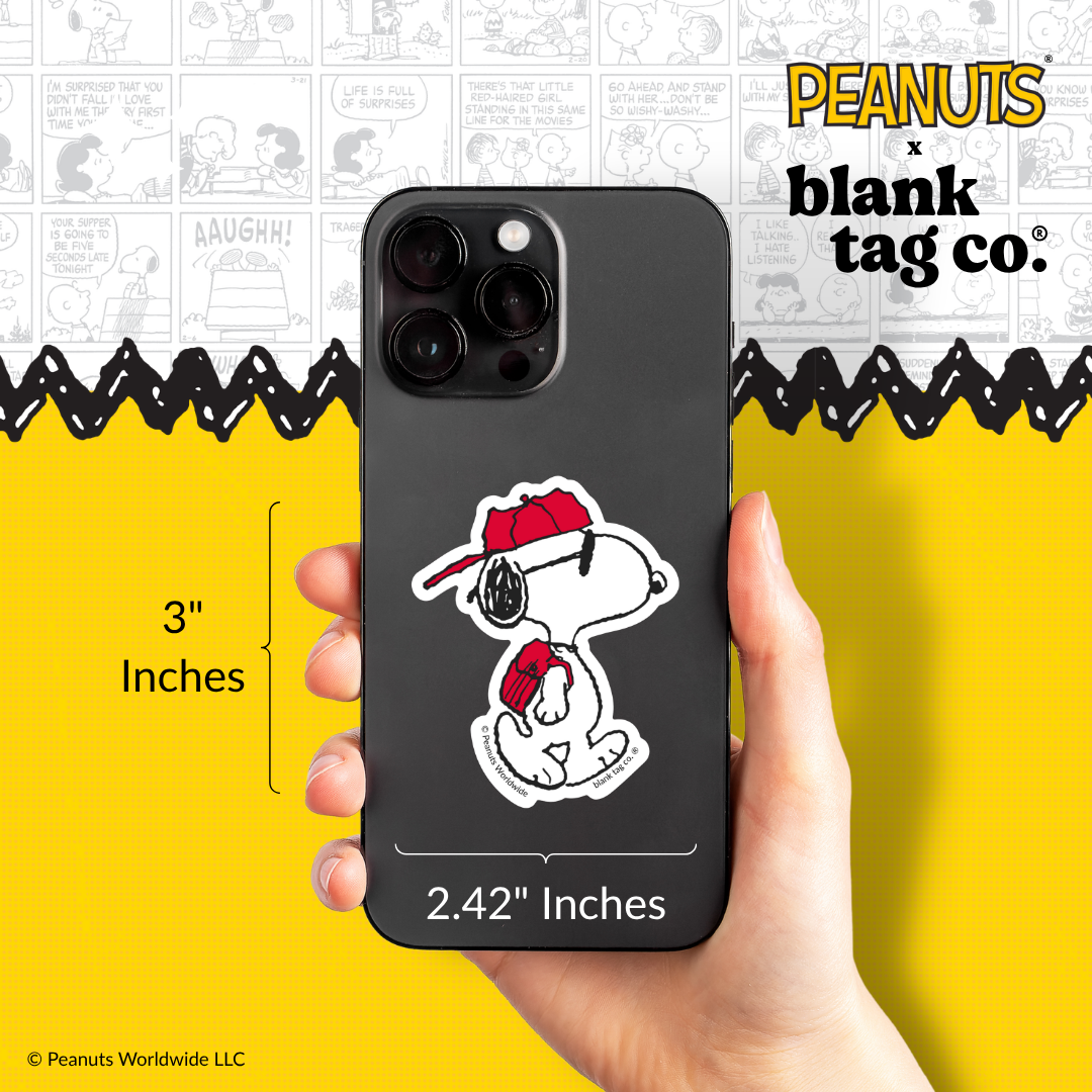 Peanuts® Waterproof Sticker - Snoopy Going To School