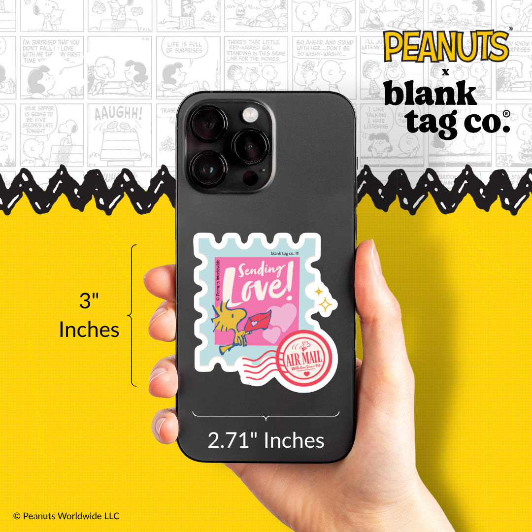 Peanuts® Waterproof Sticker - Sending Love