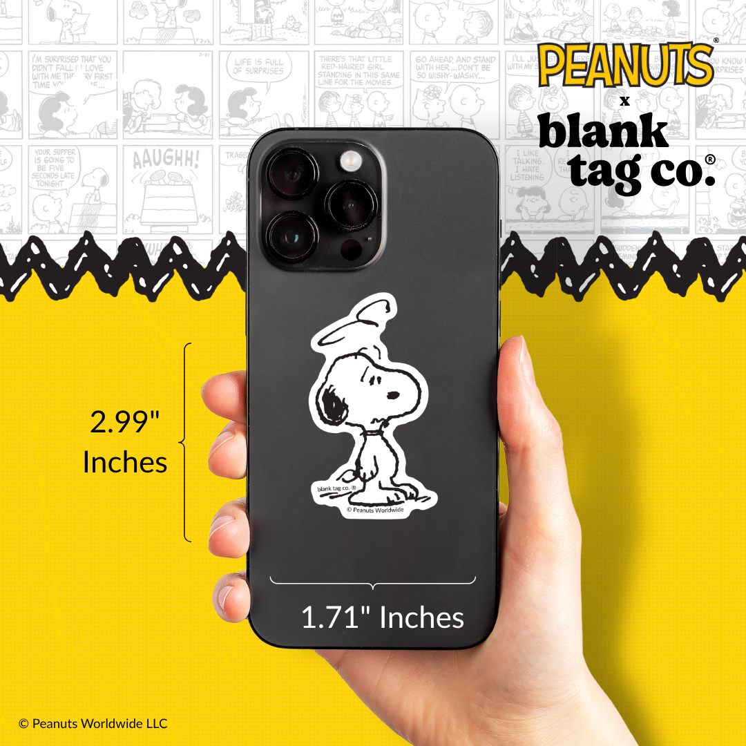 Peanuts® Waterproof Sticker - Confused Snoopy