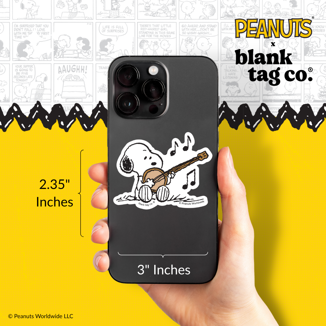 Peanuts® Waterproof Sticker - Snoopy Playing The Banjo