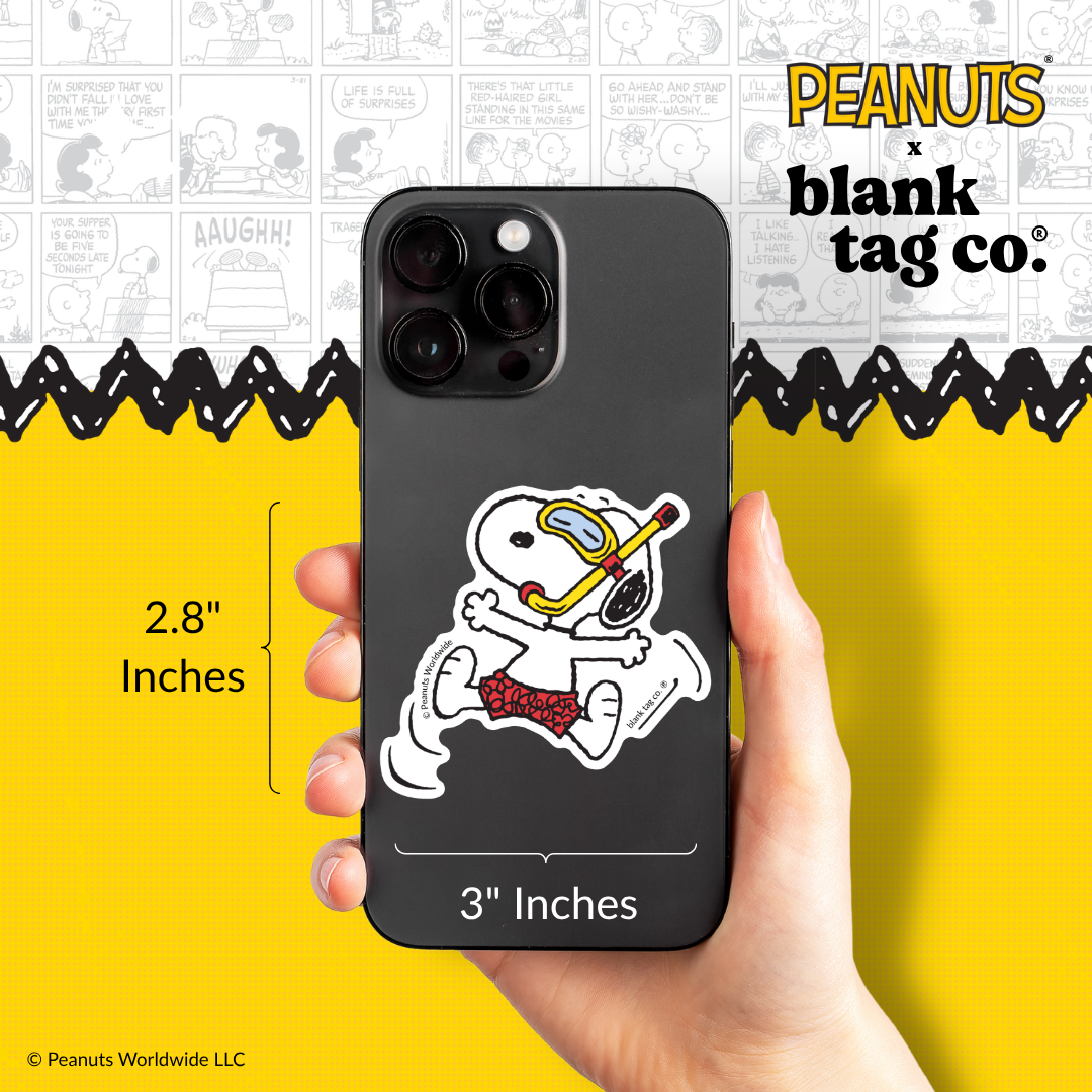 Peanuts® Waterproof Sticker - Scuba Snoopy