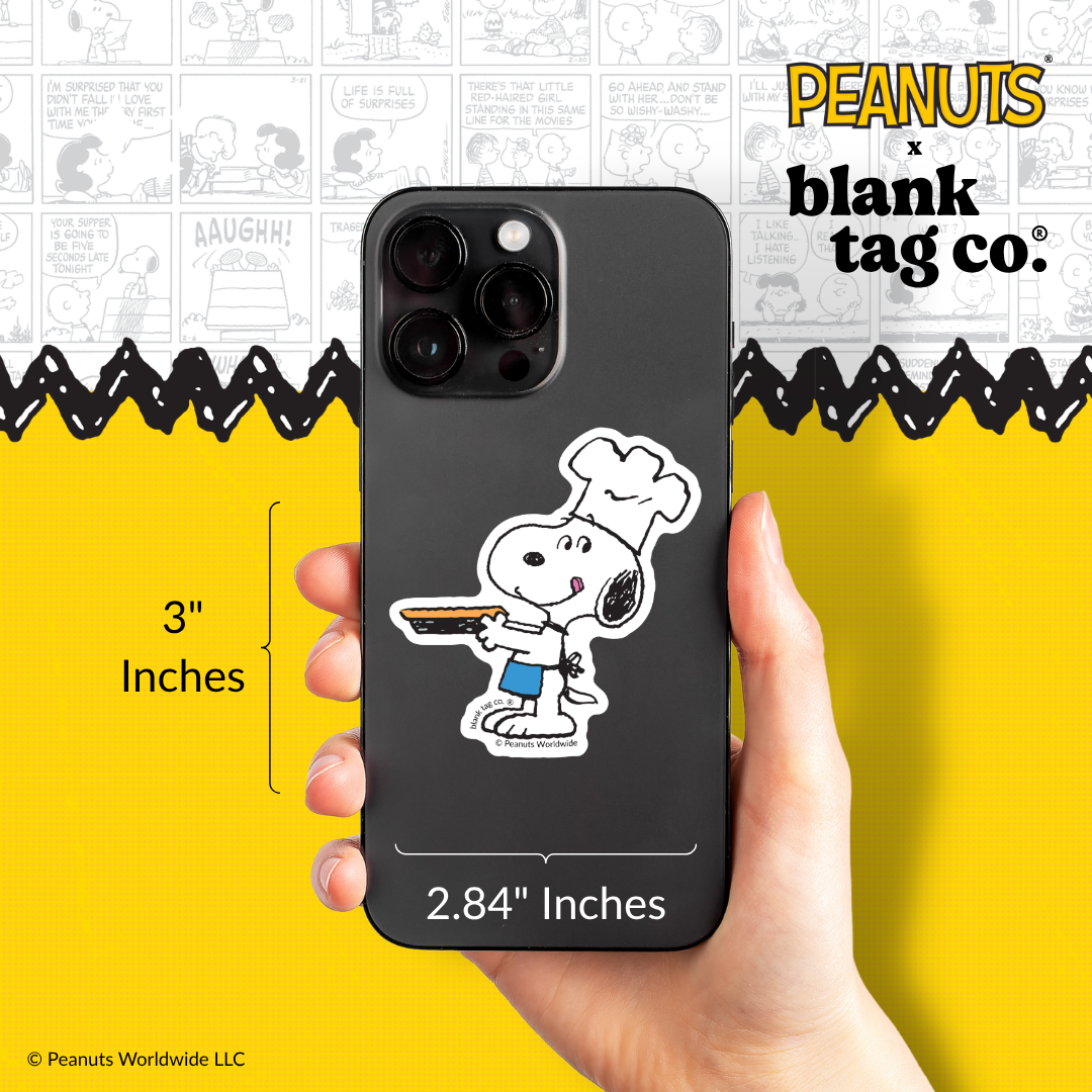 Peanuts® Waterproof Sticker - Snoopy With A Pie