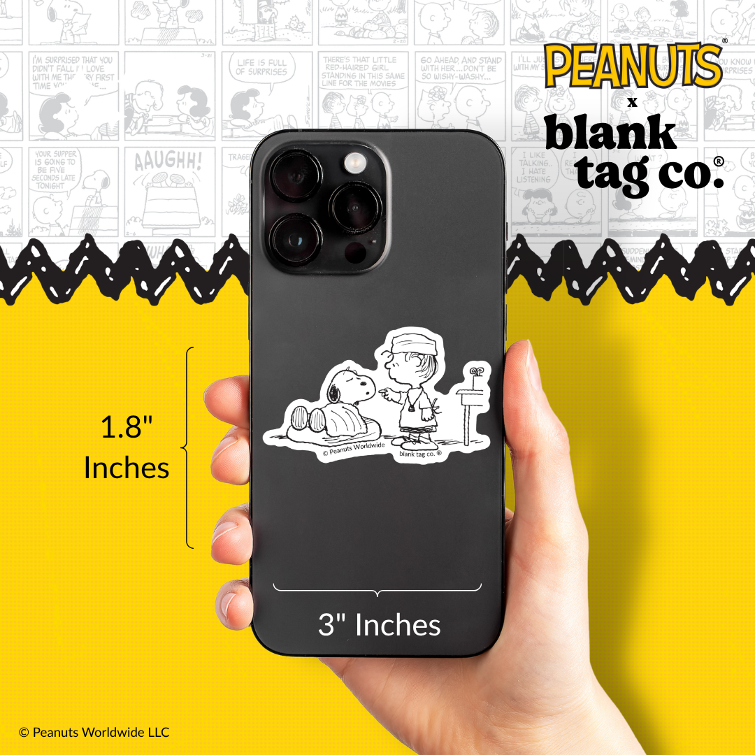 Peanuts® Waterproof Sticker - Sick Snoopy