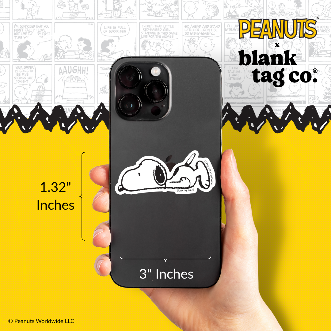 Peanuts® Waterproof Sticker - Snoopy Lying Down
