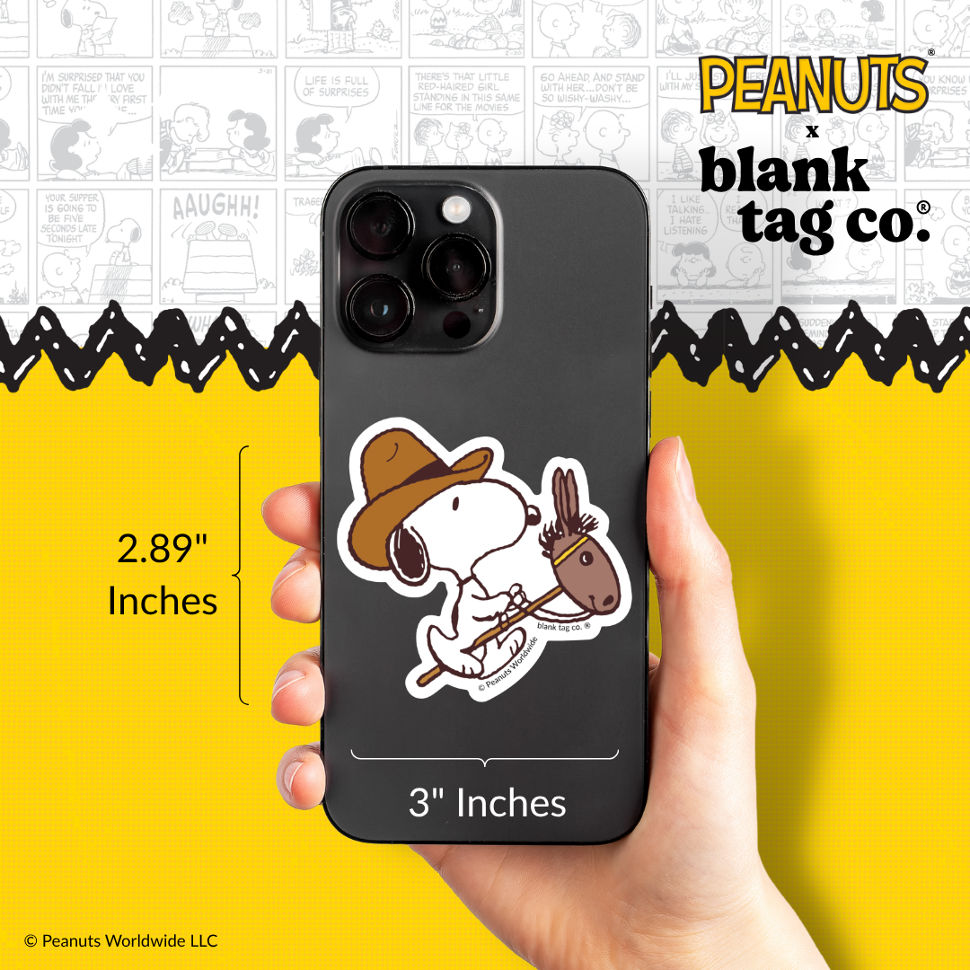 Peanuts® Waterproof Sticker - Snoopy With A Hobby Horse