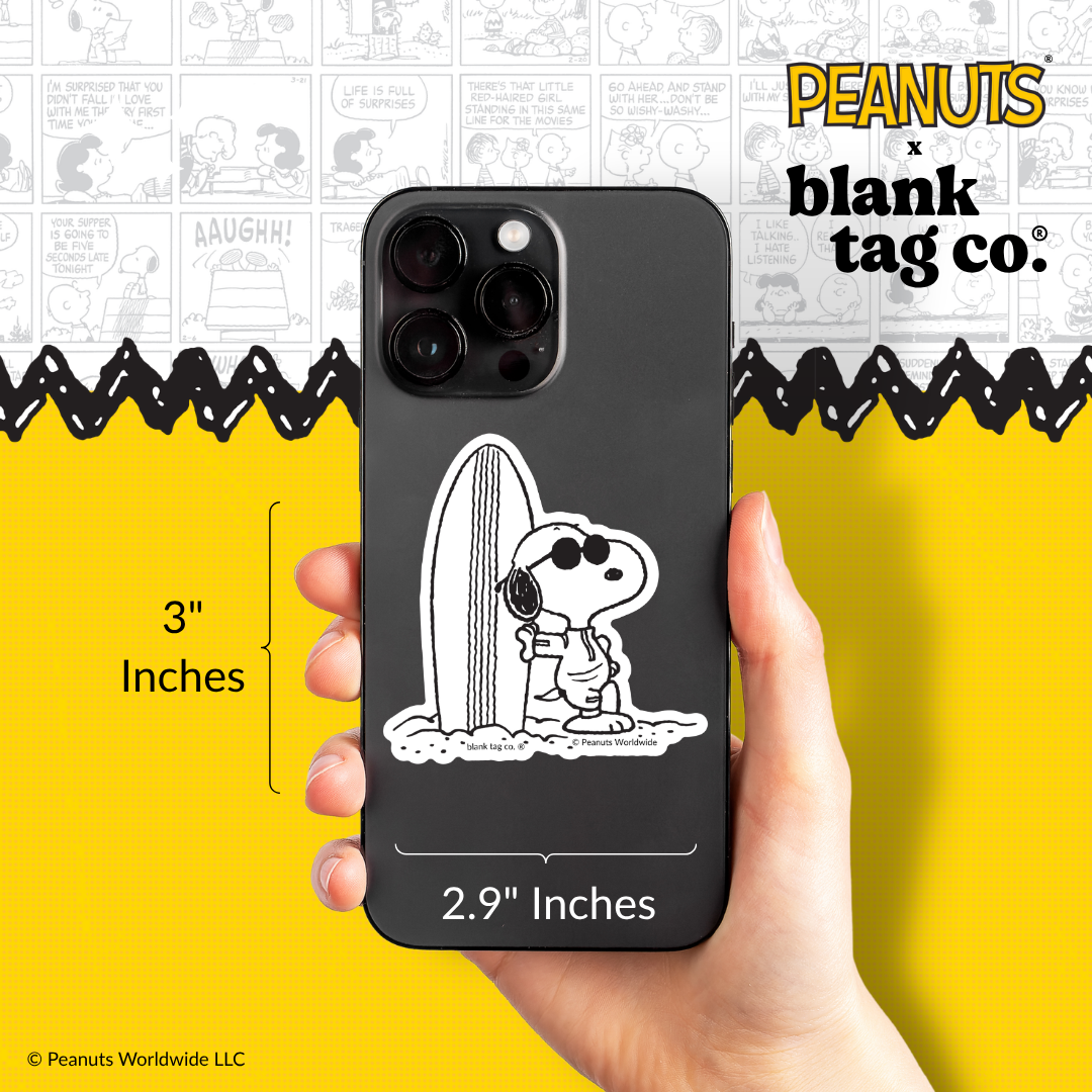 Peanuts® Waterproof Sticker - Surfer Joe Cool