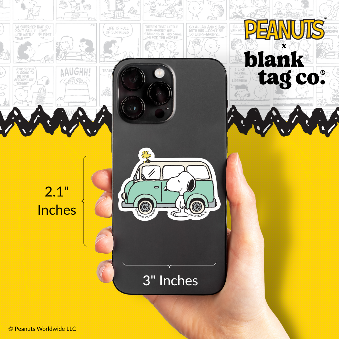 Peanuts® Waterproof Sticker - Road Tripping Snoopy and Woodstock
