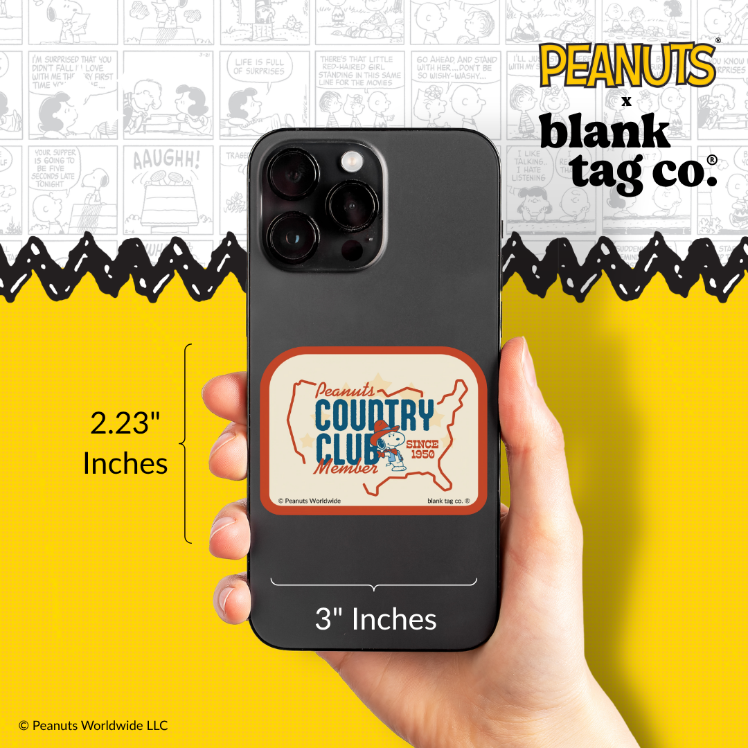 Peanuts® Waterproof Sticker - Peanuts Country Club Member