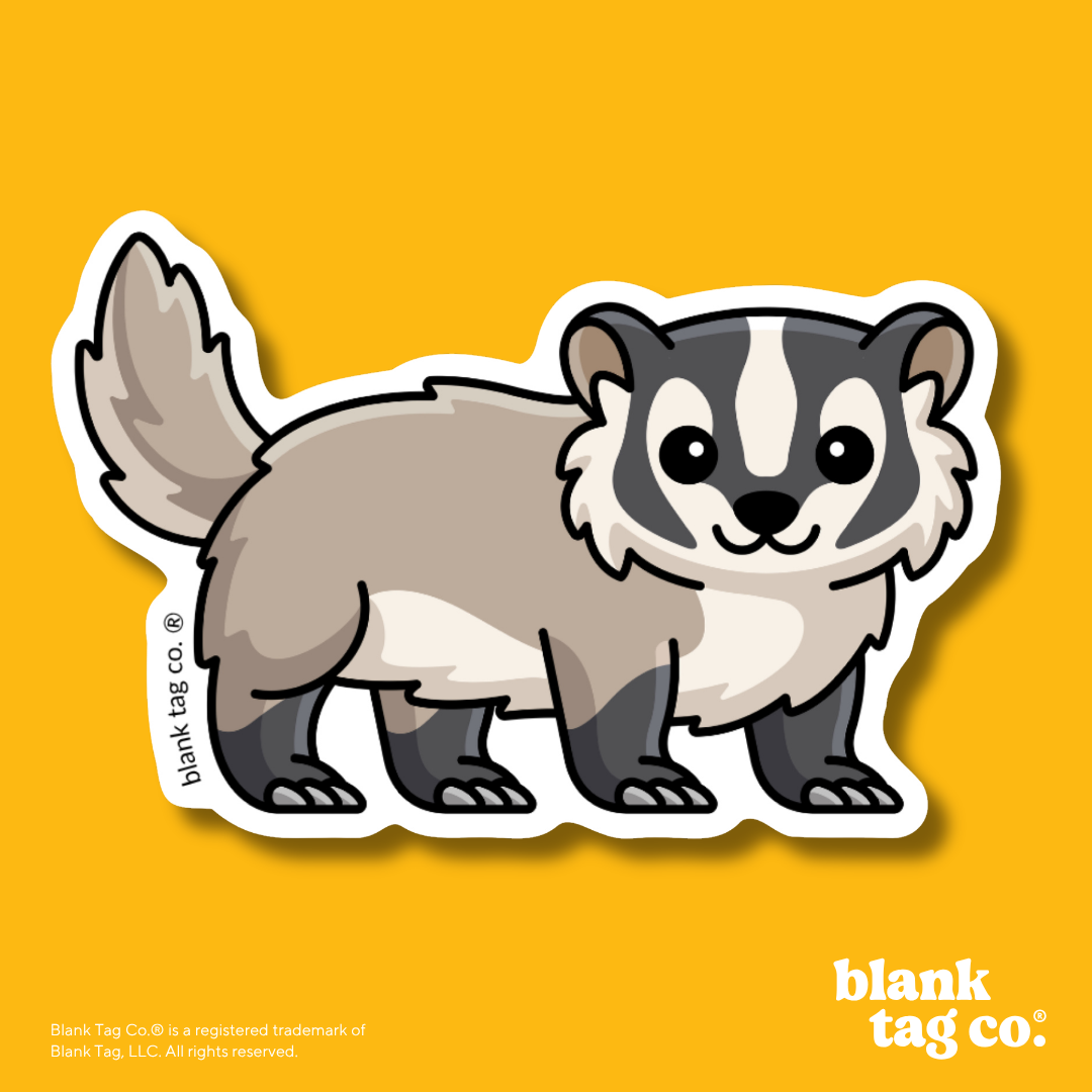 Blank Tag Co.® Waterproof Sticker - American Badger