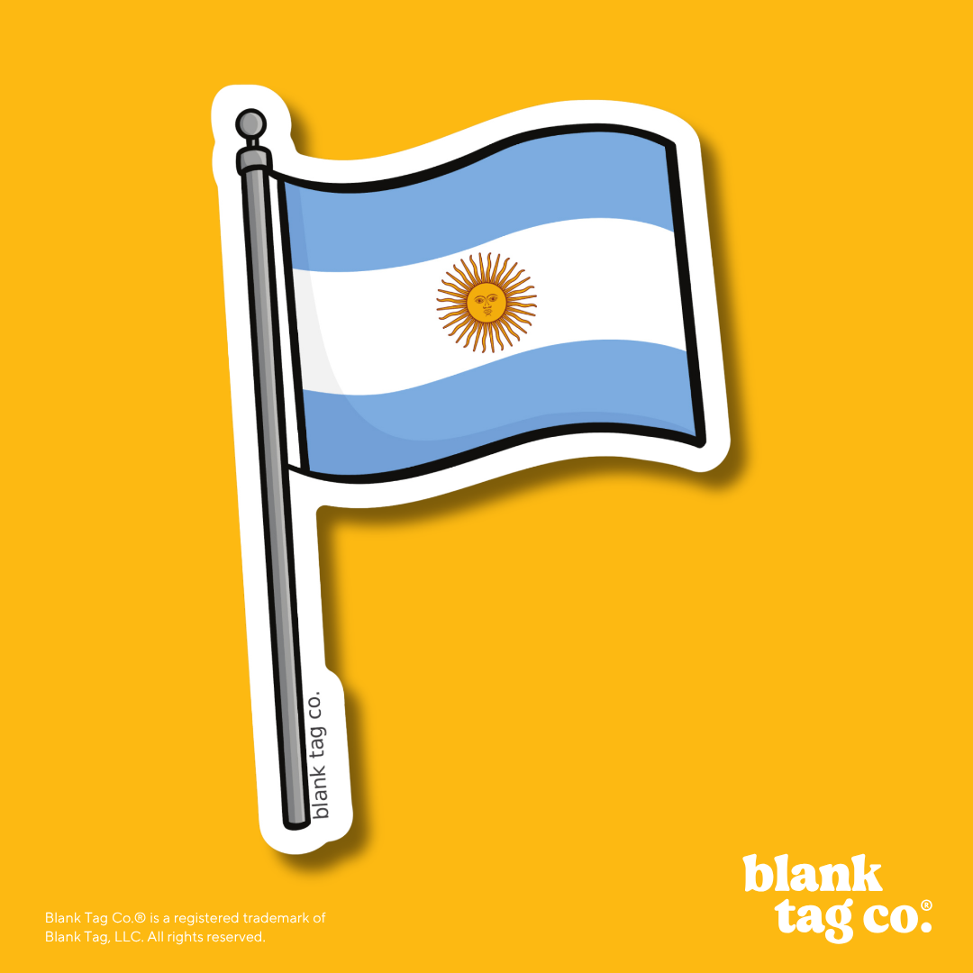 Blank Tag Co.® Waterproof Sticker - Argentina Flag