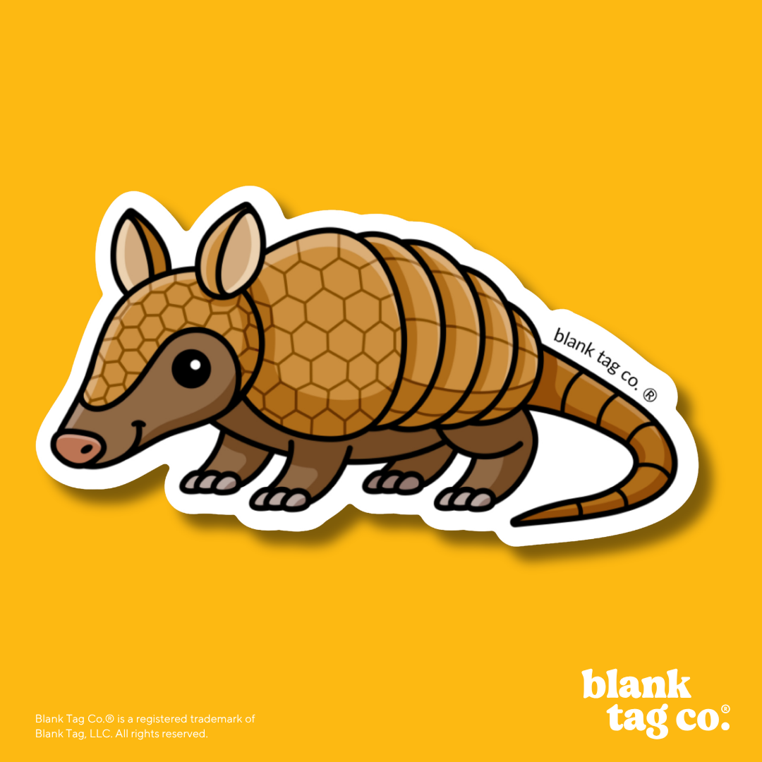 Blank Tag Co.® Waterproof Sticker - Armadillo