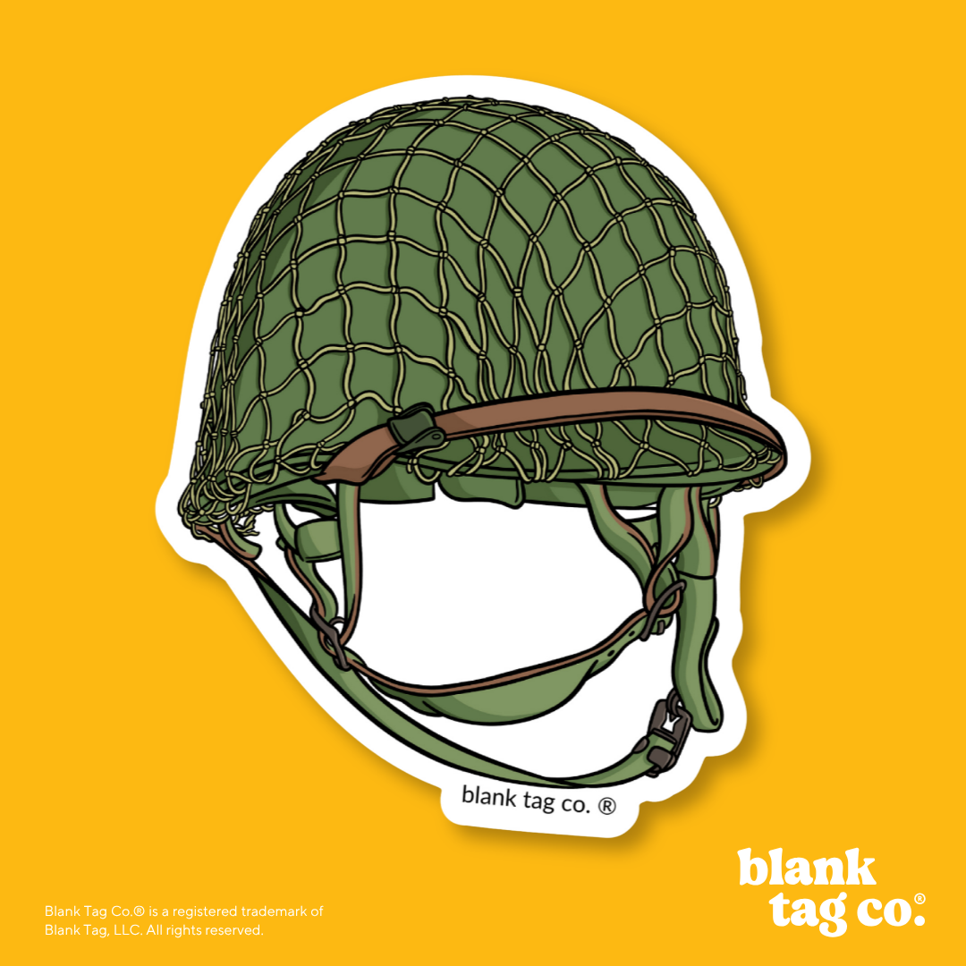 Blank Tag Co.® Waterproof Sticker - Army Helmet
