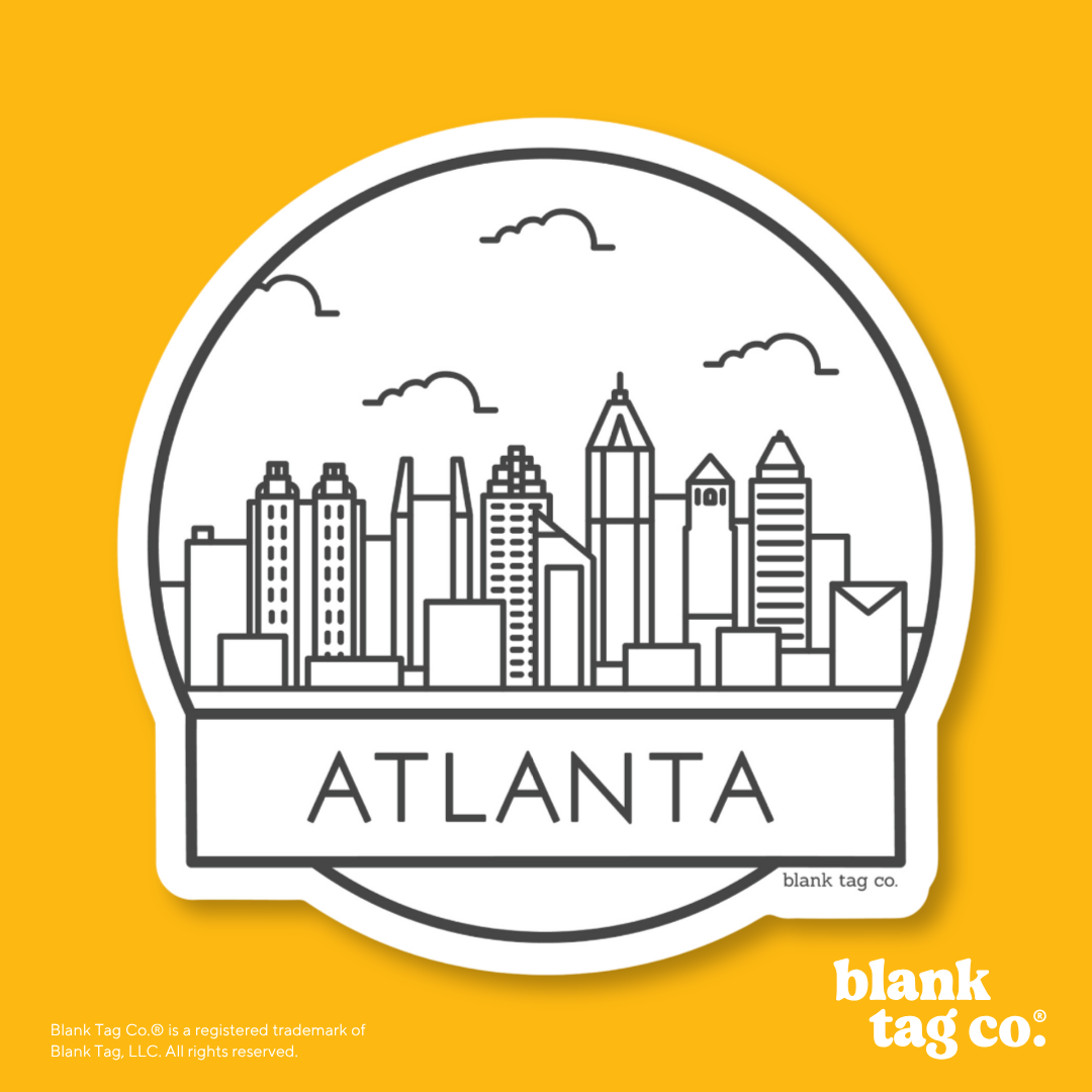 Blank Tag Co.® Waterproof Sticker - Atlanta Cityscape