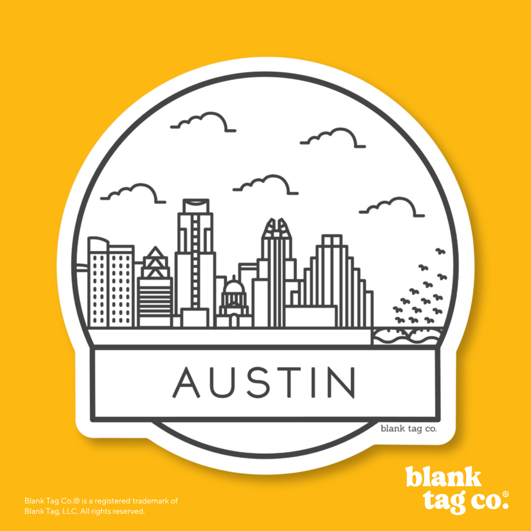 Blank Tag Co.® Waterproof Sticker - Austin Cityscape