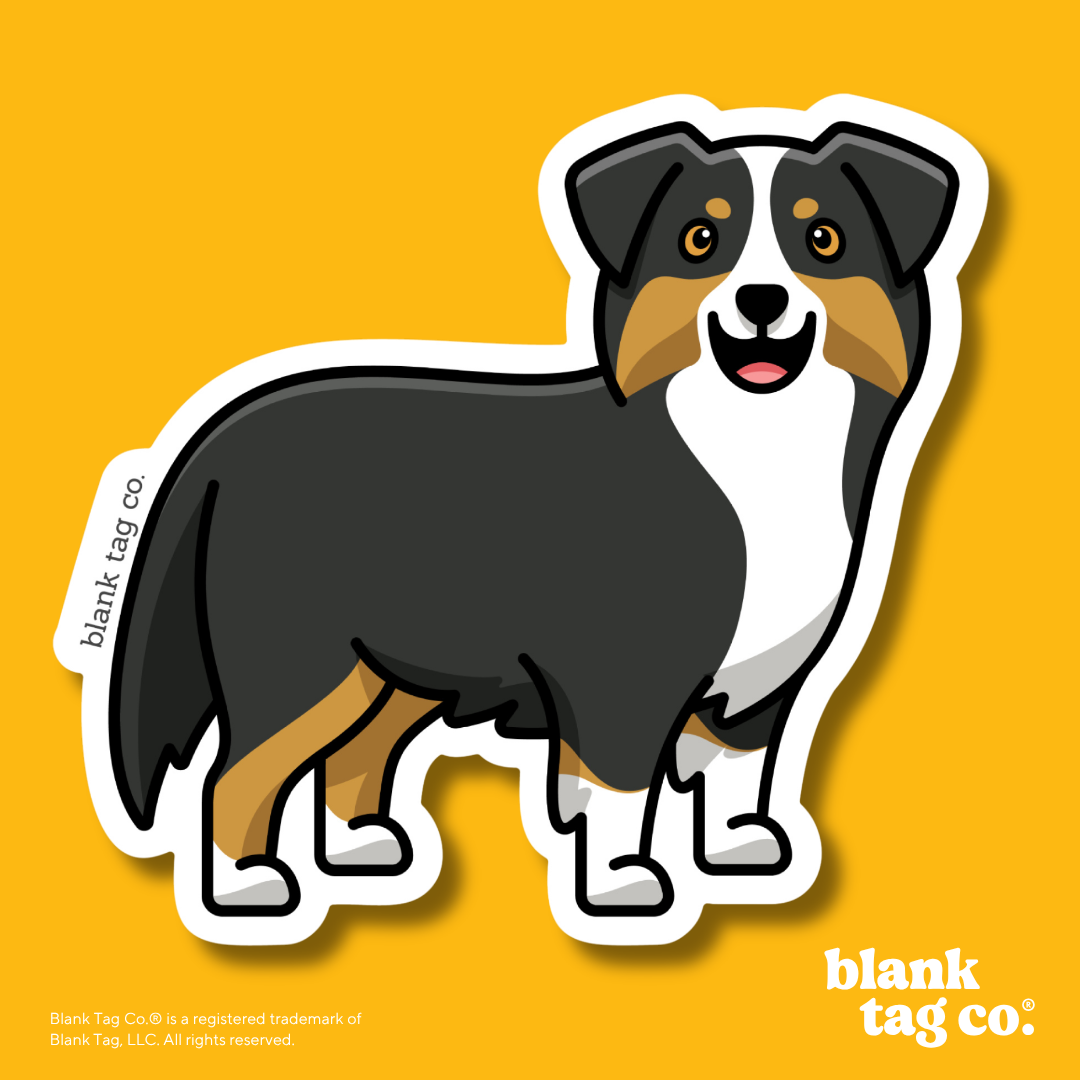 Blank Tag Co.® Waterproof Sticker - Australian Shepherd