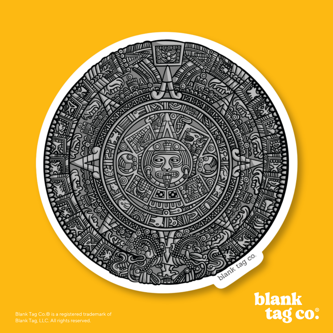 Blank Tag Co.® Waterproof Sticker - Aztec Calendar