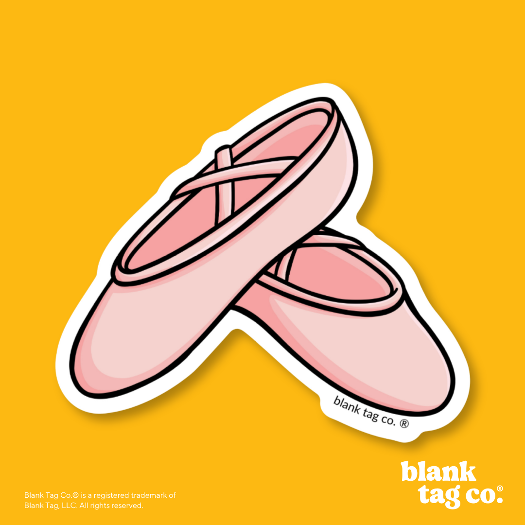 Blank Tag Co.® Waterproof Sticker - Ballet Shoes