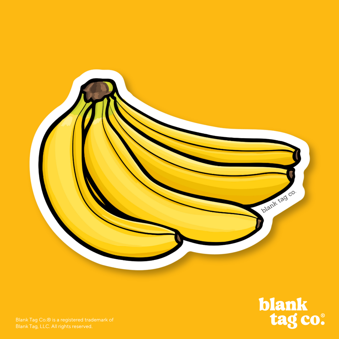 Blank Tag Co.® Waterproof Sticker - Bananas